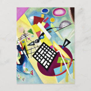 Kandinsky - Black Grid, beliebte abstrakte Kunst, Postkarte