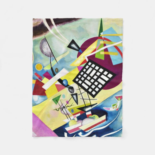 Kandinsky - Black Grid Fleecedecke (Vorderseite)