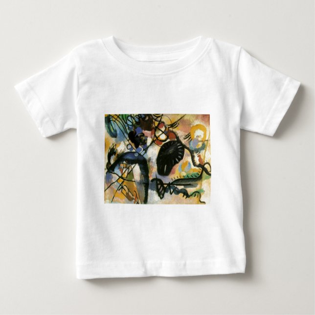 Kandinsky Black Spot Abstrakt Artwork Baby T-shirt (Vorderseite)