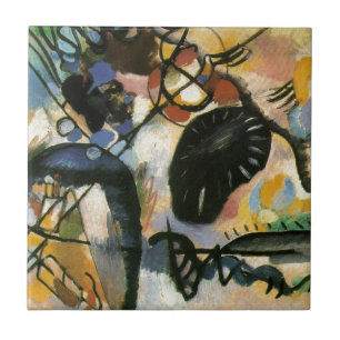 Kandinsky Black Spot Abstrakt Artwork Fliese