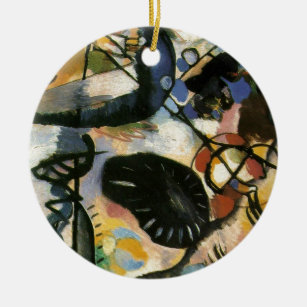 Kandinsky Black Spot Abstrakt Artwork Keramik Ornament