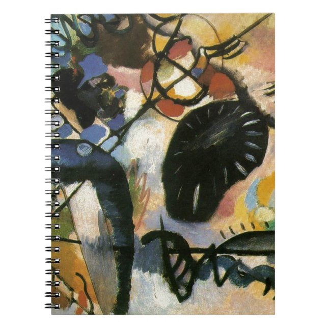 Kandinsky Black Spot Abstrakt Artwork Notizblock (Vorderseite)