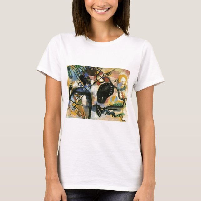 Kandinsky Black Spot Abstrakt Artwork T-Shirt (Vorderseite)