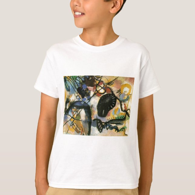 Kandinsky Black Spot Abstrakt Artwork T-Shirt (Vorderseite)