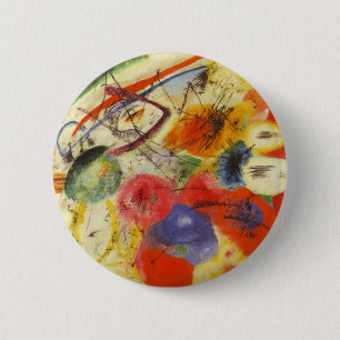 Kandinsky Black Strokes Abstrakte Malerei Button