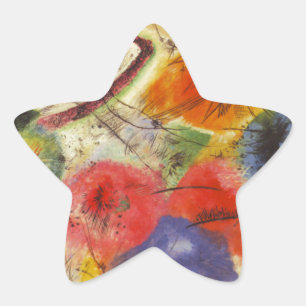 Kandinsky Black Strokes Abstrakte Malerei Stern-Aufkleber