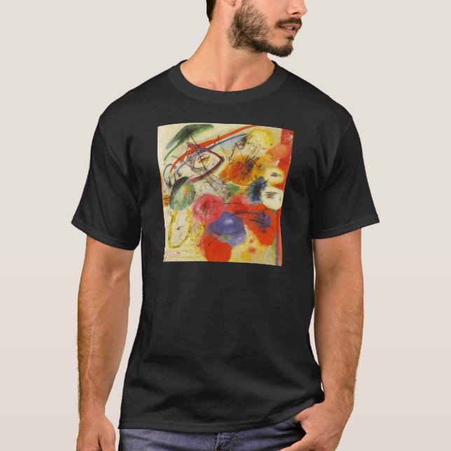 Kandinsky Black Strokes Abstrakte Malerei T-Shirt (Vorderseite)