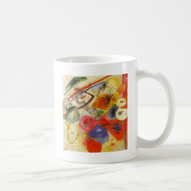 Kandinsky Black Strokes Abstrakte Malerei Tasse (Rechts)