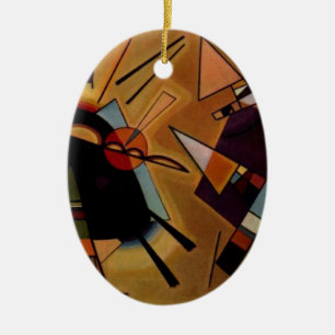 Kandinsky Black Violet Keramikornament