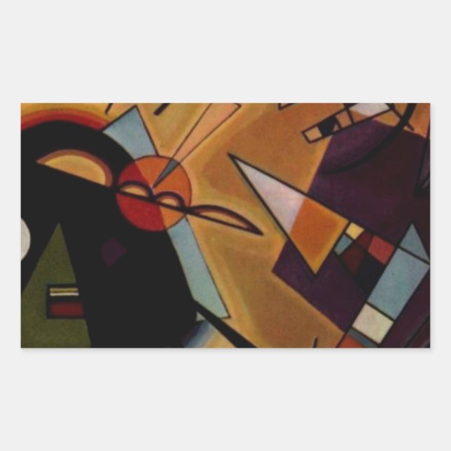 Kandinsky Black Violet Rechteckiger Aufkleber (Vorderseite)