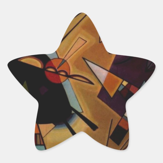 Kandinsky Black Violet Stern-Aufkleber (Vorderseite)