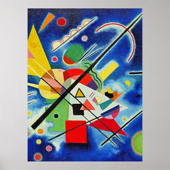 Kandinsky - Blaue Malerei, Poster (Vorne)