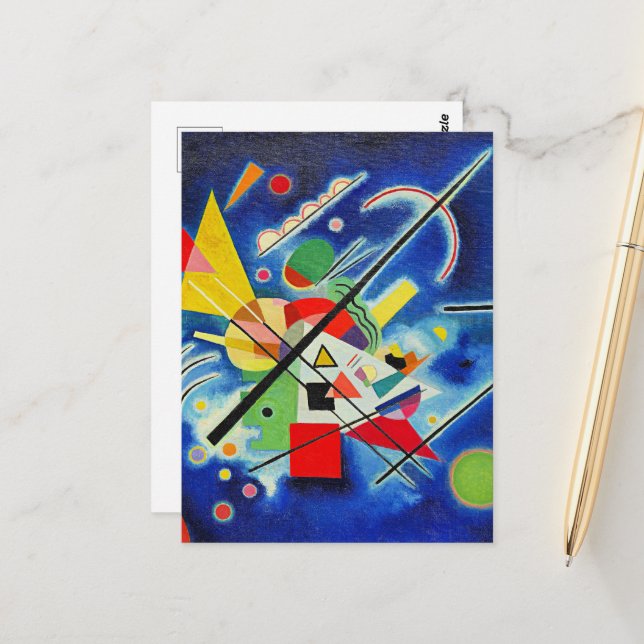Kandinsky - Blaue Malerei Postkarte (Vorderseite/Rückseite Beispiel)