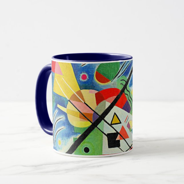 Kandinsky - Blaue Malerei Tasse (Vorderseite Links)
