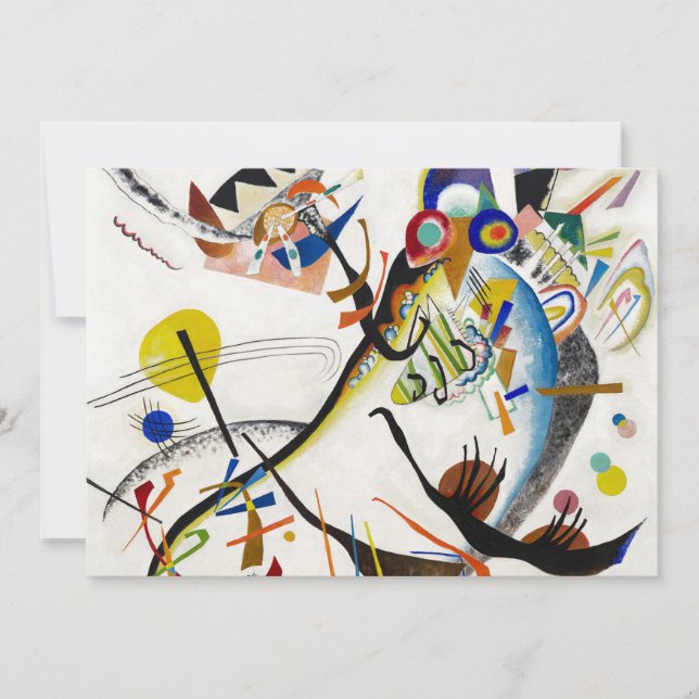 Kandinsky blaue Segment-Einladungen Einladung (Vorderseite)