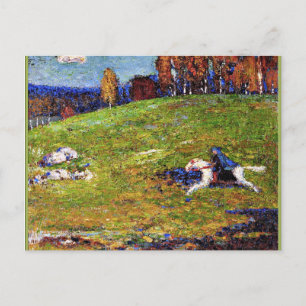 Kandinsky - Blauer Rider, Landschaftsmalerei Postkarte