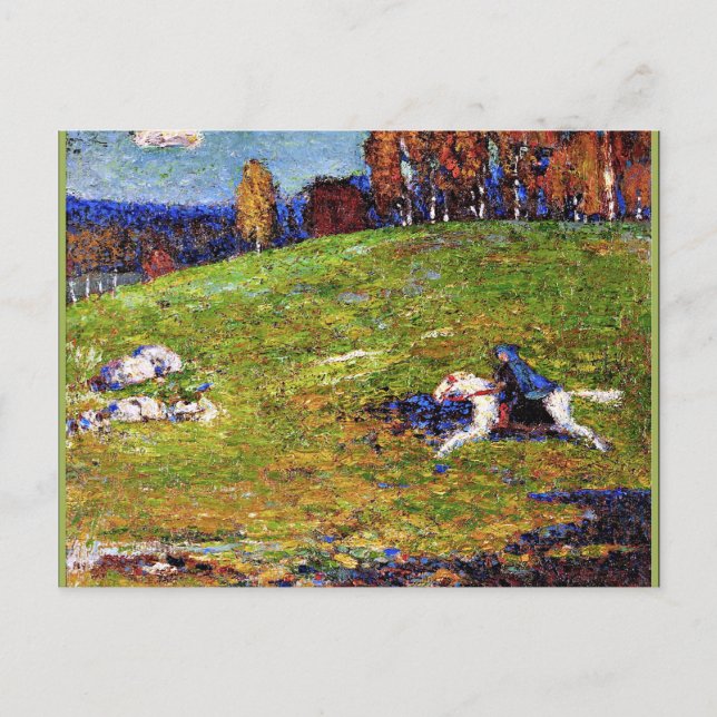 Kandinsky - Blauer Rider, Landschaftsmalerei Postkarte (Vorderseite)