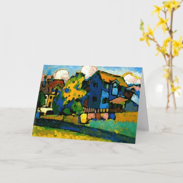 Kandinsky - Blaues Haus Klein Karte (Gelbe Blume)