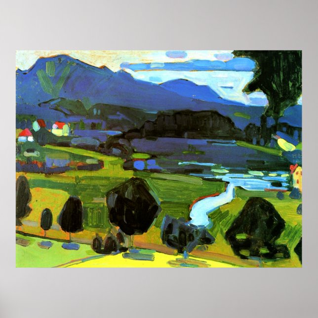 Kandinsky - Blick auf den Staffelsee Poster (Vorne)