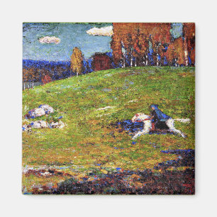 Kandinsky - Blue Rider, landscape painting Magnet