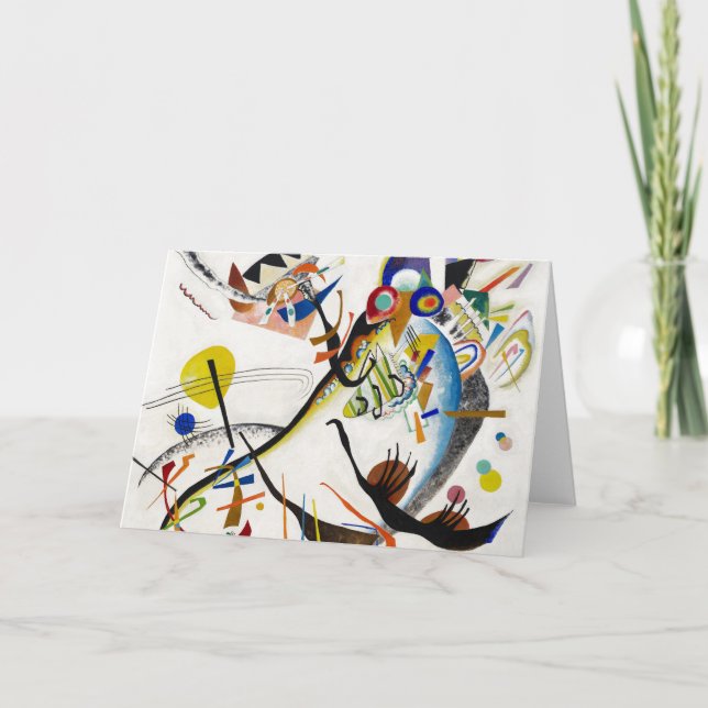 Kandinsky Blue Segment Grußkarte Karte (Vorderseite)
