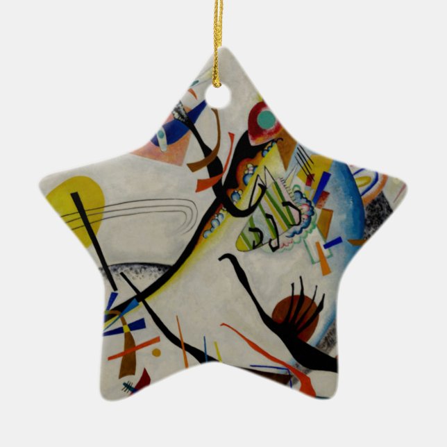 Kandinsky Blue Segment Keramik Ornament (Vorne)