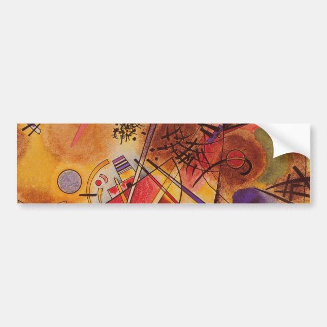 Kandinsky Brown Yellow Red Blue Autoaufkleber (Vorne)