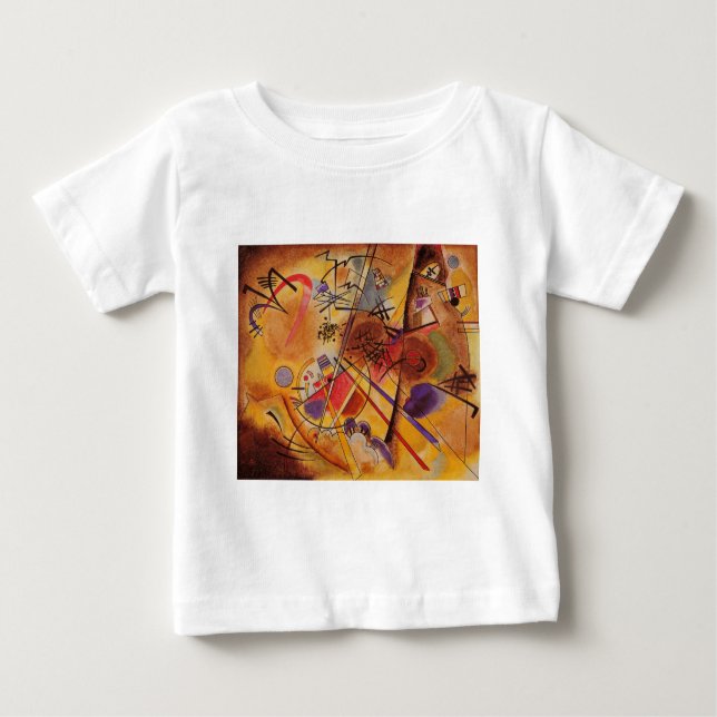 Kandinsky Brown Yellow Red Blue Baby T-shirt (Vorderseite)
