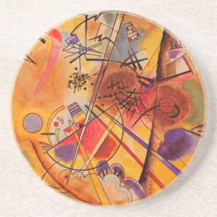 Kandinsky Brown Yellow Red Blue Getränkeuntersetzer