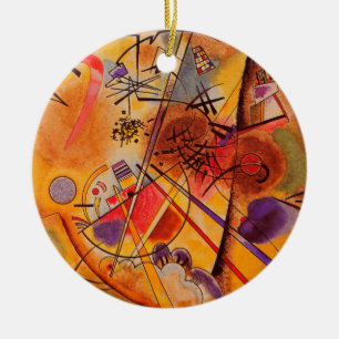 Kandinsky Brown Yellow Red Blue Keramik Ornament