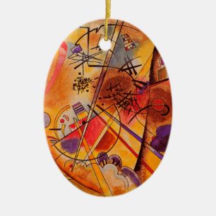 Kandinsky Brown Yellow Red Blue Keramikornament