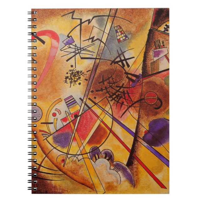 Kandinsky Brown Yellow Red Blue Notizblock (Vorderseite)