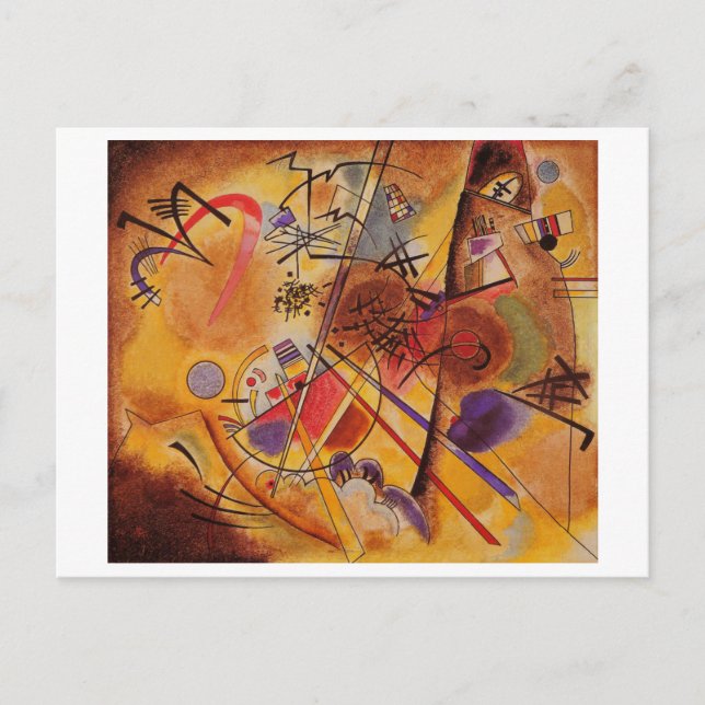 Kandinsky Brown Yellow Red Blue Postkarte (Vorderseite)