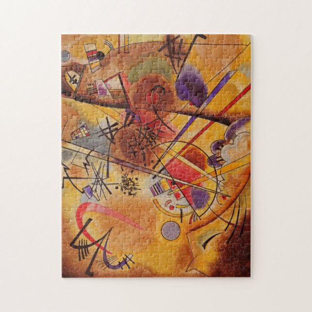 Kandinsky Brown Yellow Red Blue Puzzle (Vertikal)