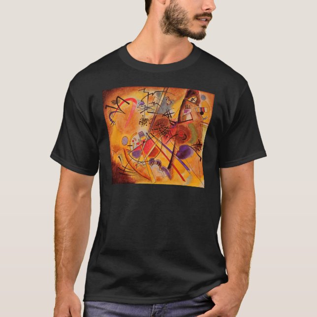 Kandinsky Brown Yellow Red Blue T-Shirt (Vorderseite)