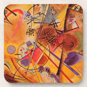 Kandinsky Brown Yellow Red Blue Untersetzer