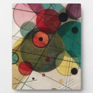 Kandinsky Circles Tabletop Plaque mit Easel Fotoplatte