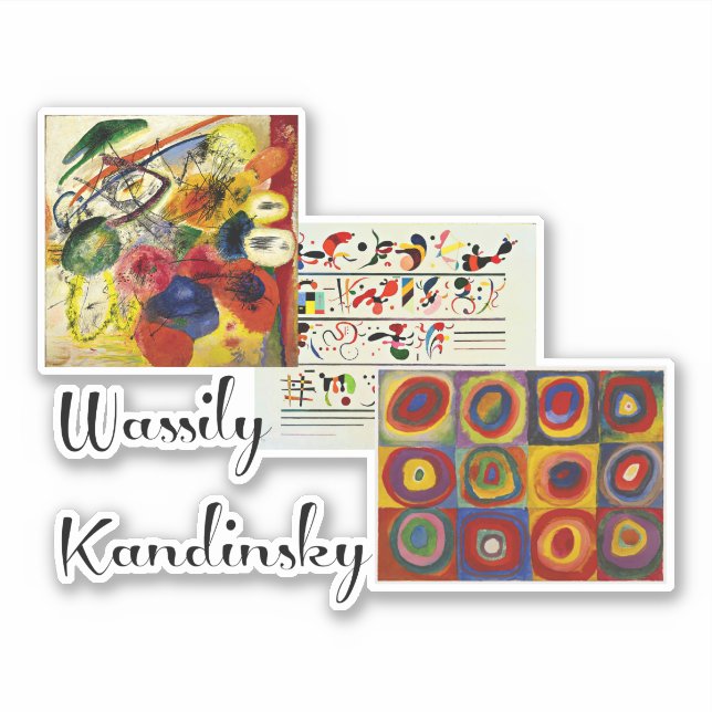 Kandinsky - Collage seines Kunstwerks Aufkleber (Vorderseite)