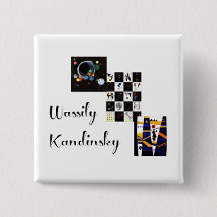 Kandinsky - Collage seines Kunstwerks Button