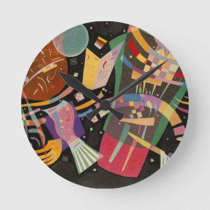 Kandinsky Composition X Abstract Artwork Runde Wanduhr