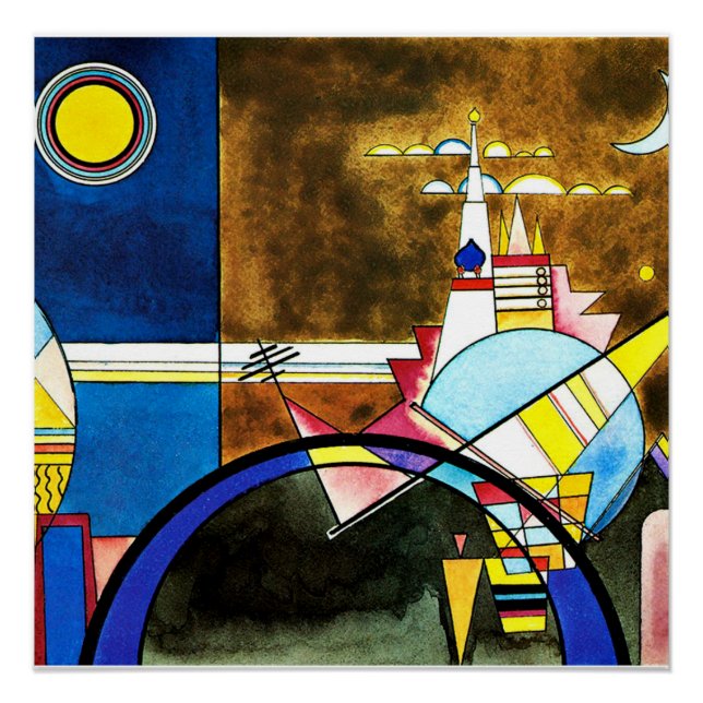 Kandinsky - Das große Tor Kiews, abstrakte Kunst Poster (Vorderseite)