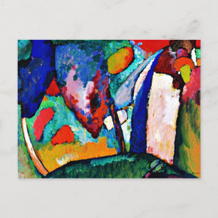 Kandinsky - Der Wasserfall, bunte Kunstwerke, Postkarte
