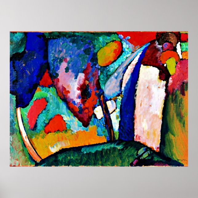 Kandinsky - Der Wasserfall, Poster (Vorne)