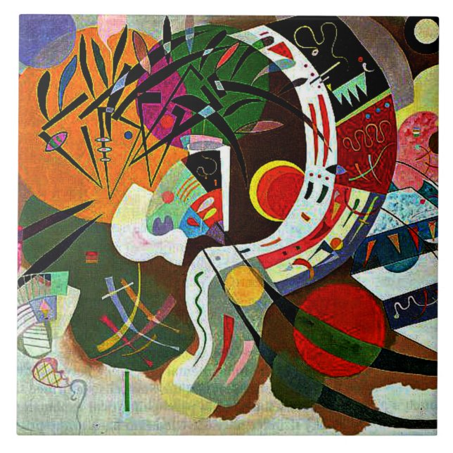 Kandinsky - Dominant Curve Fliese (Vorderseite)