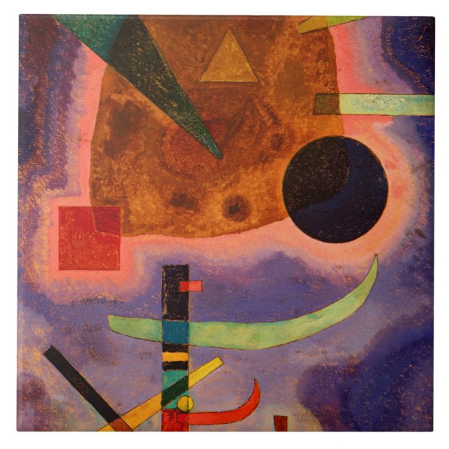 Kandinsky - Drei Elemente Fliese (Vorderseite)