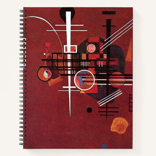 Kandinsky - Dull Red Notizbuch (Vorderseite)