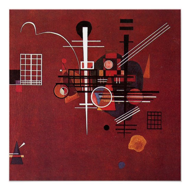 Kandinsky - Dull Red Poster (Vorderseite)