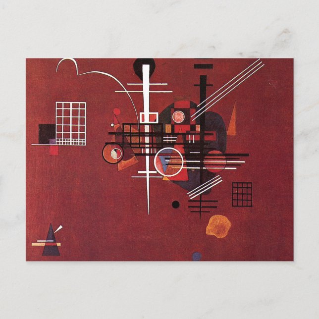 Kandinsky - Dull Red Postkarte (Vorderseite)