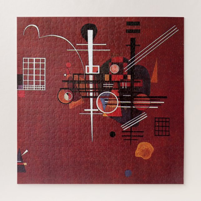 Kandinsky - Dull Red Puzzle (Vertikal)