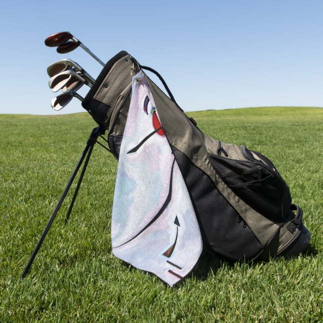 Kandinsky - Eckige Linie Golfhandtuch (Gras)
